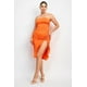 thumbnail image 3 of Vestido Tubo con Volantes y Abertura, 3 of 5