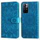 thumbnail image 1 of Funda tipo cartera FOXDOCK para Xiaomi Poco M4 Pro 5G , diseño girasol en relieve, cuero PU, cierre magnético, soporte y tarjetero, 1 of 5