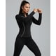 thumbnail image 3 of Chaqueta Deportiva Mujer Compresión Gym Fitness Entrenamiento con Líneas Blancas, 3 of 4