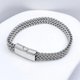 thumbnail image 2 of Pulsera Hombre Cadena Cubana, Acero Inoxidable, Regalo Plateado 8 Cm 53.34 Cm, 2 of 5