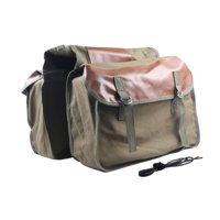 Magideal - Bolsa Para Sillín De Bicicleta De Doble Cara, Alforja Para Bicicleta De Gran Capacidad, Impermeable, Para Bicicletas De Montaña Y Carretera, Para Desp Verde Marrón