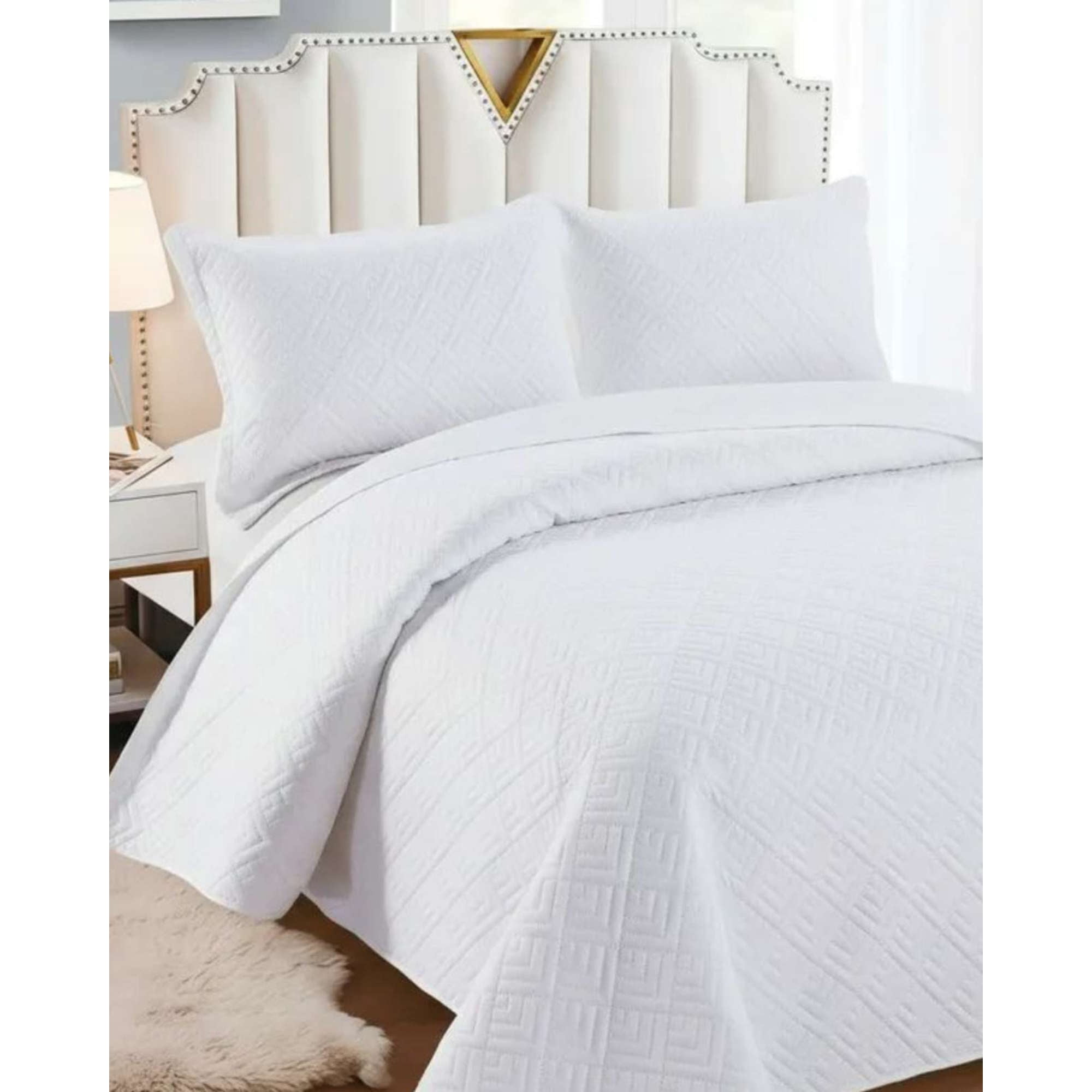 Imac Hogar - Cubrecama Quilt Texturizado Estilo Moderno Y Confort King-super King