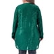 thumbnail image 3 of Agnes Orinda Trajes de Halloween para Mujeres Tallas Grandes Chaquetas de Lentejuelas de Colegio Escolar Brillantes con Frente Abierto de Manga Larga Abrigo Exterior Chaqueta Brillante 2X Verde Oscuro, 3 of 6