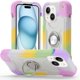 thumbnail image 1 of Funda for Apple iPhone 14 de 6.1 Pulgadas con Soporte de Doble Anillo, Soporte Giratorio de 360°, PC+silicona, Cubierta de Teléfono a Prueba de Golpes de Grado Militar de Alta Resistencia, Morado,, 1 of 6