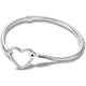 thumbnail image 1 of Pulsera Cadena Serpiente Plata 925 Corazón Compatible Pan, 1 of 3