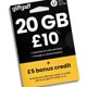 thumbnail image 1 of SIM Giffgaff Reino Unido PAYG con bono de £5 y 12 GB de datos, 1 of 8