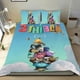 thumbnail image 1 of Fuera del Nido Conjunto de sábanas temático, trío de piezas, cómodo y amigable con la piel, diseño único, regalo de decoración para el hogar para familiares, amigos y fans,140cm *210cm, 1 of 6