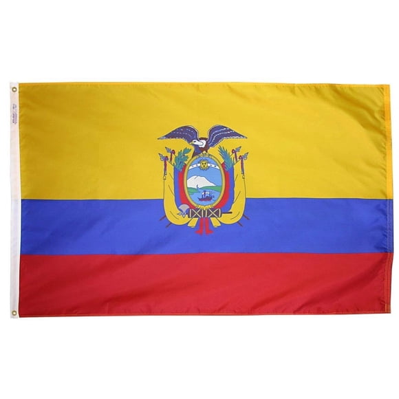 Bandera de Ecuador Boolavard 90 x 150 cm, doble cara, ojales de latón
