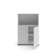 thumbnail image 1 of Gabinete Medio 2 Puertas Librero 80x40x120 Natura/Gris, 1 of 3