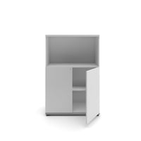Form Office - Gabinete Medio 2 Puertas Librero 80X40X120 Natura/Gris