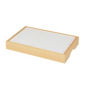 Magideal - Plato Para Servir Sushi Sashimi, Plato De Sushi Glaseado, Rectangular, Duradero, Bandeja De Sashimi, Bandeja Para Servir Sushi Glaseado Para El Hogar, Enrejado