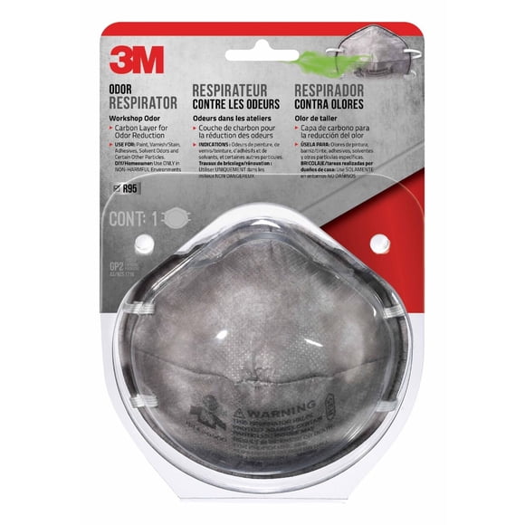 Respirador 3M R95 Odor 8247 aprobado por el NIOSH para pintura, 1 paquete