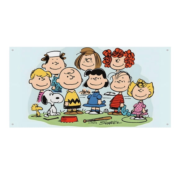 PEANUTS Fondo Temático Pancarta Suministros de Decoración para Fiesta de Cumpleaños, Decoración de Fondo de Fiesta Personalizado,90*180cm