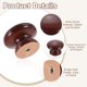 thumbnail image 3 of Uxcell 5 Paquete de Pomos Redondos de Madera para Cajones, 1.3" x 1.02" Pomos Redondos para Gabinetes Forma de Champiñón Superficie Pintada Pomos de Madera con Tornillos para Muebles, Marrón Oscuro, 3 of 6
