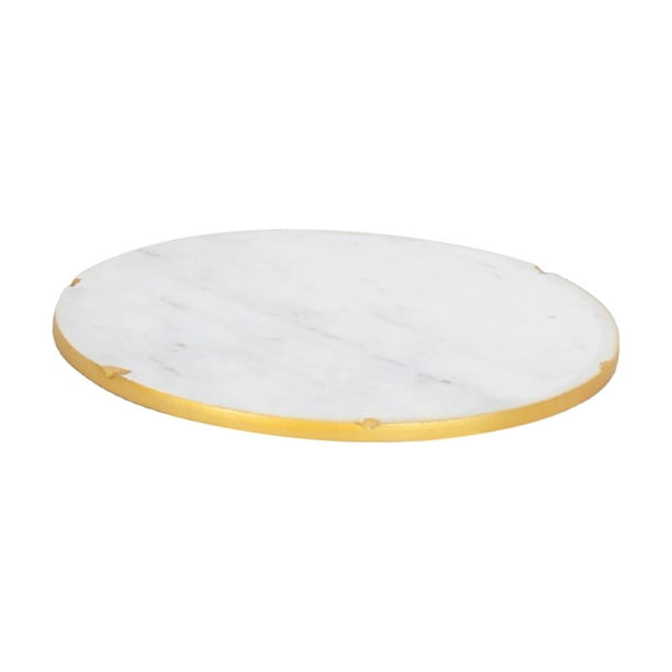 Bandeja De Tocador De Mármol Bandeja Decorativa De Mármol Circular Para Banquete De Boda Diámetro 15 Cm