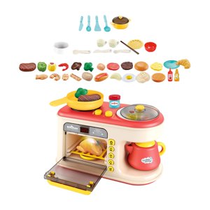 Magideal - Juego De Cocina Con Horno, Horno Electrónico, Utensilios De Cocina De Juguete, Regalo, Juego De Horno, Accesorios De Cocina Para El Desarrollo Tempran Rojo