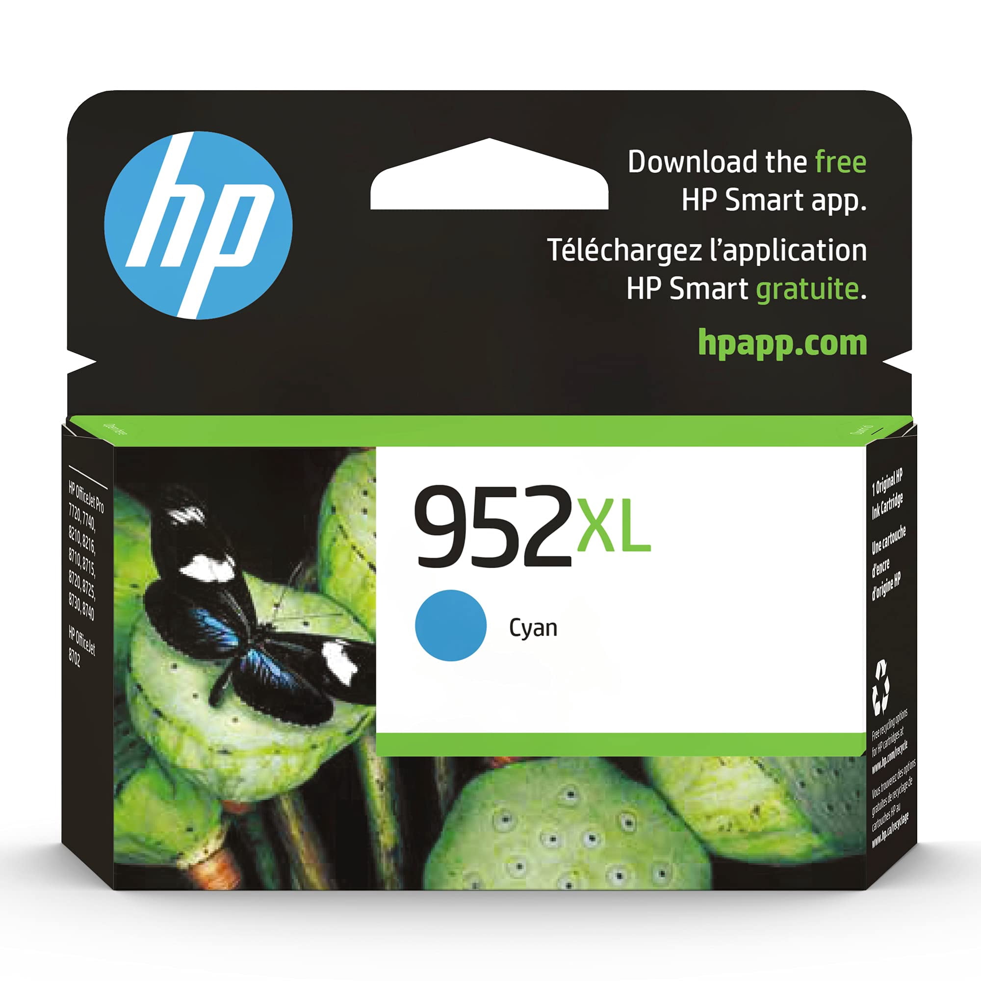 Cartucho De Tinta Hp 952xl Cian De Alto Rendimiento Para La Serie Officejet