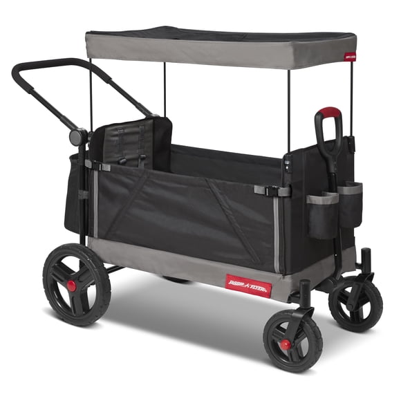 Folleto de radio Stroller Wagon, plegable, negro, negro, para niños