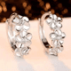 thumbnail image 3 of Aros Plata Flor Camelia con Circonita 8 mm, 3 of 6