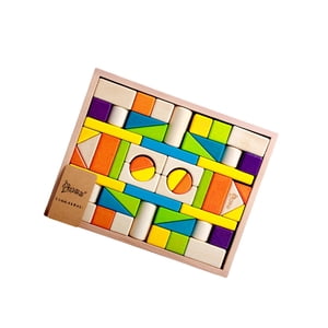 Bothyi - Bloques De Madera De Colores Con Bandeja De Almacenamiento, Juguete De Aprendizaje, Actividad De Interior Para Niños