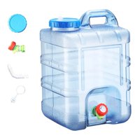 Magideal - Tanque De Agua Portátil Contenedor De Almacenamiento De Agua Transparente Azul Versátil Ligero Fácil De Limpiar Y Que Ahorra Espacio Jarra De Agua Par 20 Litros