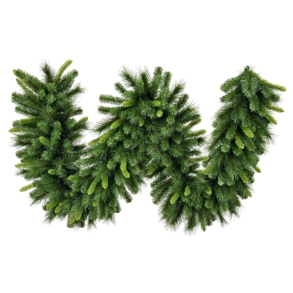 Guirnalda navideña Vickerman Bangor, madera de pino mixto, 2,7 m x 45 cm