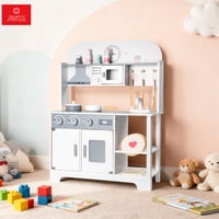 Anikids - Cocina De Madera Infantil Estilo Kawii Juguete Para Ninos Blanco