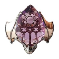 Magideal - Anillo De Dedo Retro Para Mujer, Anillo De Piedras Preciosas Artificiales Diámetro 165 Cm