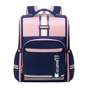 Mochila Escolar Infantil Impermeable 5S Rosada Lubabycas