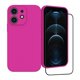 thumbnail image 1 of Carcasa Funda Para iPhone 17 Pro Silicona Fucsia + Mica, 1 of 4