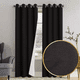 thumbnail image 1 of Cortina Blackout 100% 2 Paños 138x226 cm Textura Lino Negro, 1 of 3