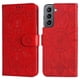 thumbnail image 2 of Funda tipo cartera FOXDOCK para Samsung Galaxy S21 , diseño girasol en relieve, cuero PU, cierre magnético, soporte y tarjetero, 2 of 5