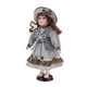 thumbnail image 1 of Figura encantadora de la gente de la muñeca de la muchacha de la porcelana de los 30cm con el regalo determinado del sombrero de la ropa gris, 1 of 2
