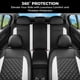 thumbnail image 4 of Fundas de Asiento FLORICH Impermeables de Cuero Sintético Blanco - Juego, 4 of 7