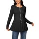 thumbnail image 1 of INSPIRE CHIC Vestido de Maternidad de Manga Larga Casual Túnica Línea A Babydoll Vestidos de Suéter 2XL Negro, 1 of 6
