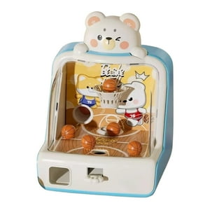 Fliperex - Maquina Arcade Infantil Mini Juego Baloncesto Con Fichas Blanco