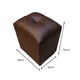 thumbnail image 3 of Pouf Baul Chocolate eco cuero 40*33*45 Rimar, 3 of 5