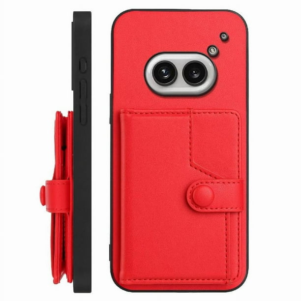 FOXDOCK Funda para Nothing Phone 2a con Bloqueo RFID - Diseño Elegante con Cierre de Botón