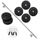 thumbnail image 1 of Barra Preolímpica 120 cm Cromada con 25 kg en Discos PVC, 1 of 3