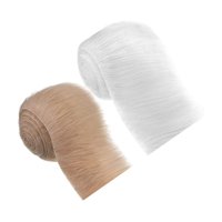 Magideal - Tela De Piel De Falso Pelarroja Cinta De Bricolaje Material De La Artesanía De Piel Peluda Para El Sombrero De Fiesta Navideño Zapatos De Muñeca En Blanco Y Caqui