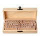 thumbnail image 5 of Alfabeto De Madera Letras Sellos Álbum Sello De Goma Multiusos Con Caja Cursiva, 5 of 5