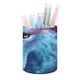 thumbnail image 1 of Lobo Galaxia-theme Cylinder Pen Holder Pencil Organizer with Flannel Lining PVC Leather Material Cardboard Base for study work 10*8CM, 1 of 6