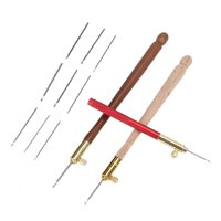 Bothyi - Ganchos De Ganchillo Bordados Para Mujer, Alfileres Ergonómicos Con Cuentas De Lentejuelas Para Tejer