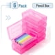 thumbnail image 2 of Caja de lápices Mr. Pen de plástico transparente, paquete de 6 unidades, color rosa vibrante, 2 of 8