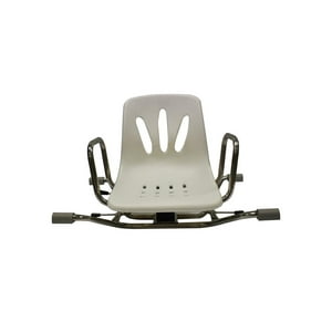 Maxcare - Silla Asiento De Baño Giratoria Acero Inoxidable Blanco