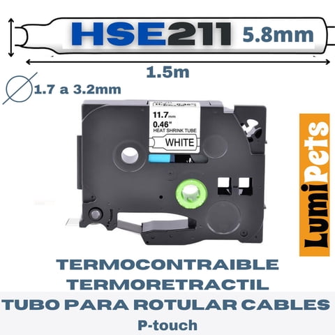 Alternativa A Oem - Cinta Termocontraible Hse-211 Alternativa Brother | 5.8 Mm | Blanca