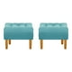 thumbnail image 1 of Set Pouf Wood 1c Felpa 04 Turquesa, 1 of 5