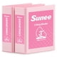 thumbnail image 1 of Carpeta SUNEE de 3 pulgadas con anilla D, paquete de 2, color rosa, 1 of 7