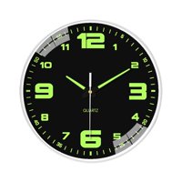 Bothyi - Reloj De Pared Silencioso Regalo Ideal Reloj Decorativo Para Sala De Estar Cocina Interior Números Grandes Negro