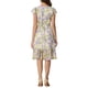 thumbnail image 3 of INSPIRE CHIC Vestido Midi Floral para Mujer Cuello Cuadrado Mangas Cortas con Volantes Dobladillo con Volantes Línea A Vestido de Invitada de Boda de Verano Lila XL, 3 of 6